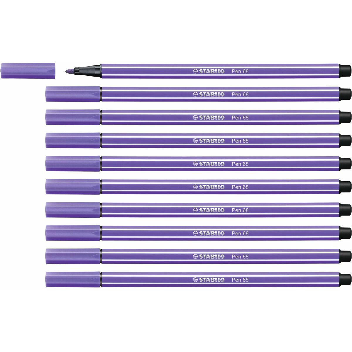 Rotuladores Stabilo Pen 68 Violeta (10 Peças)