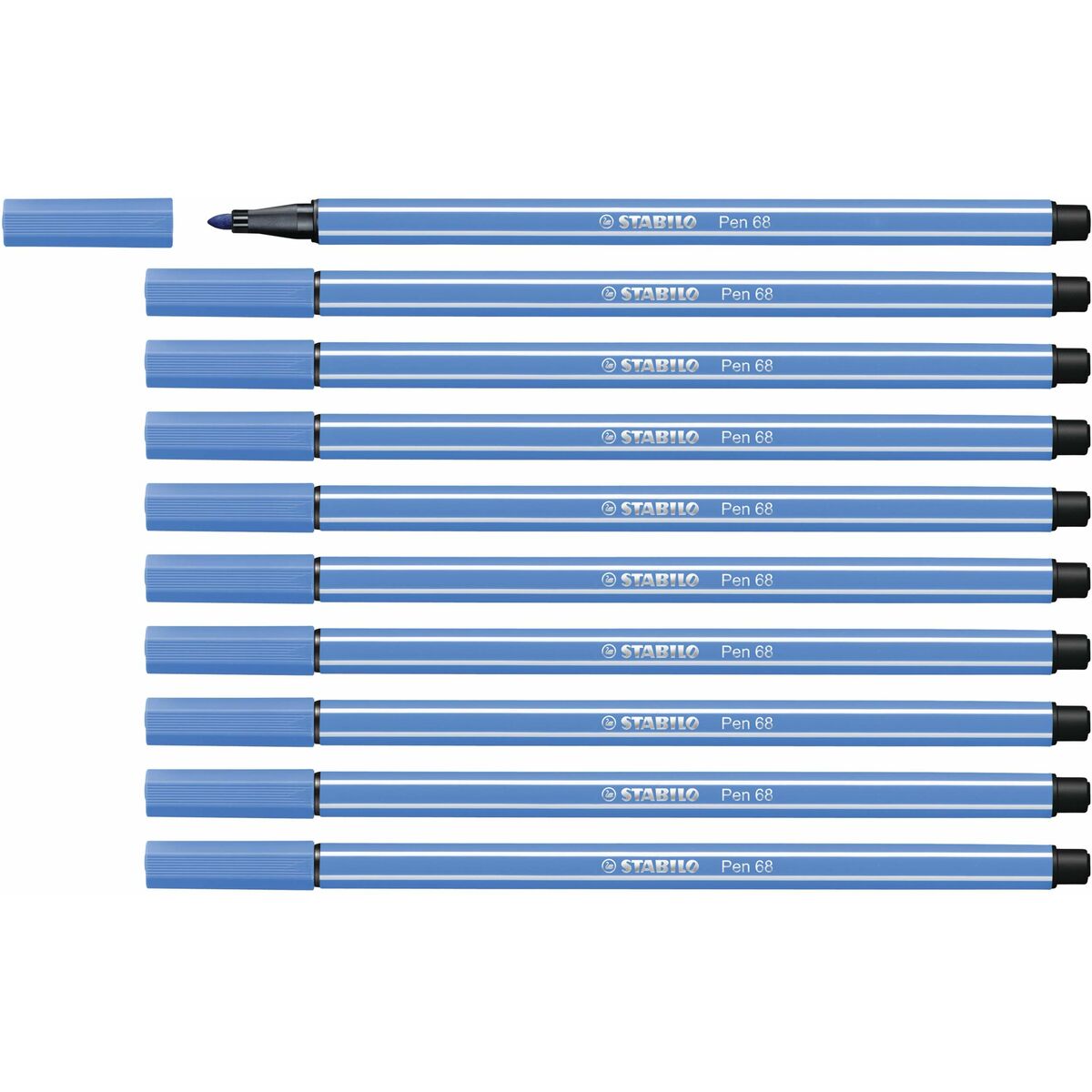 Rotuladores Stabilo Pen 68 Azul escuro (10 Peças)