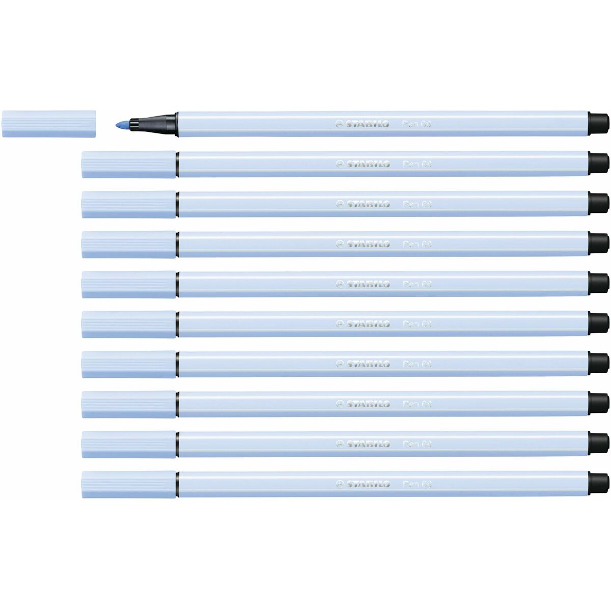Rotuladores Stabilo Pen 68 Azul (10 Peças)