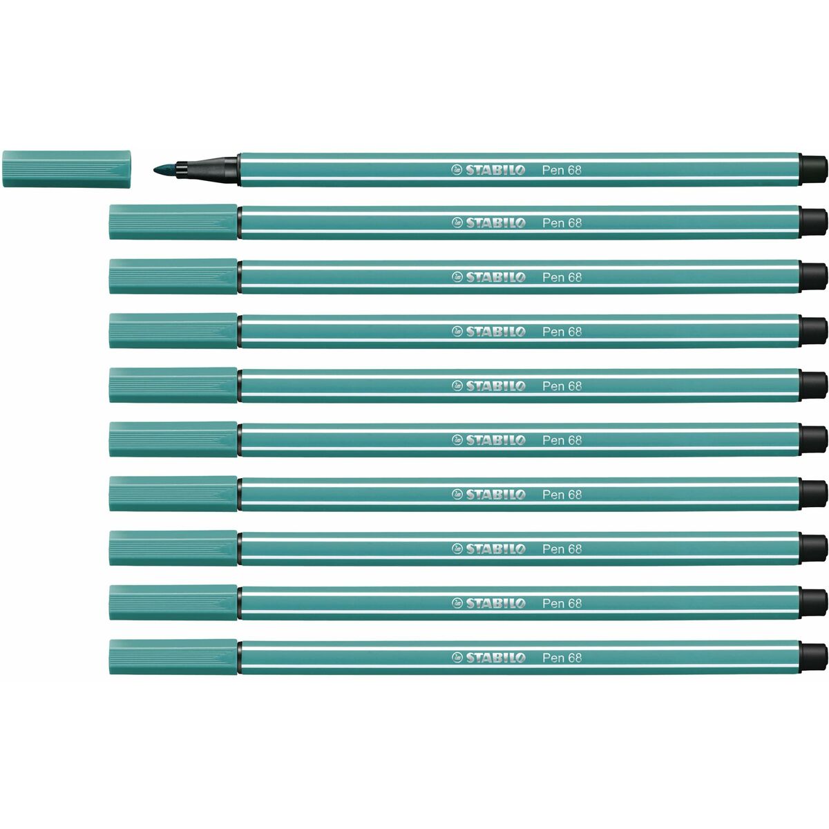 Rotuladores Stabilo Pen 68 Turquesa (10 Peças)