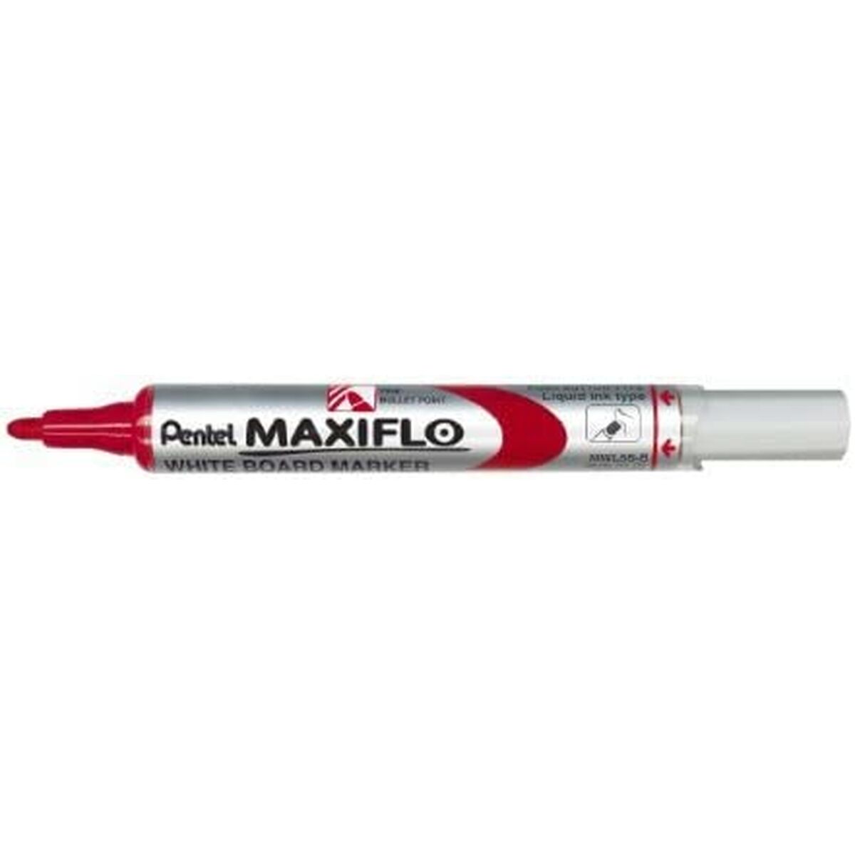 Marcadores de giz líquido Pentel Maxiflo MWL-5S Vermelho (12 Peças)