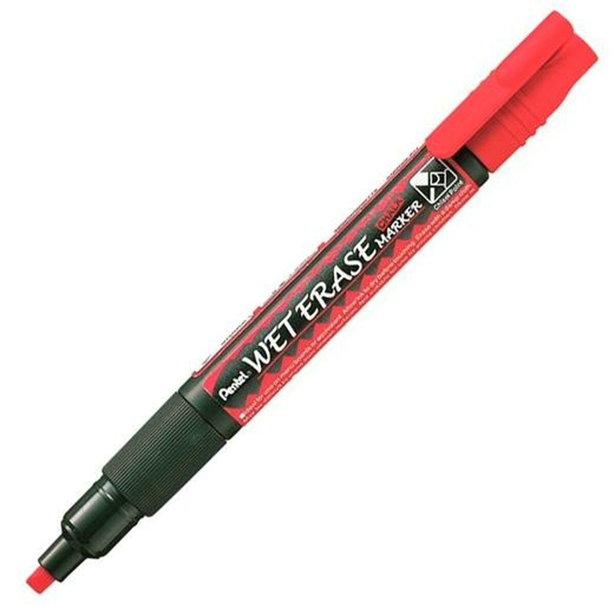 Marcadores de giz líquido Pentel Wet Erase Vermelho (12 Peças)