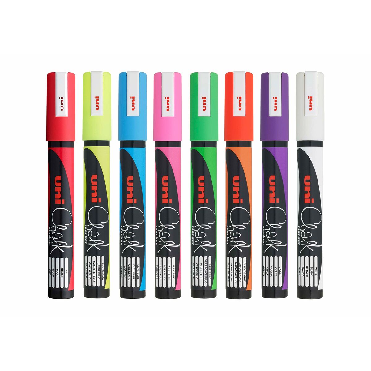 Marcadores de giz líquido Uni-Ball PWE-5M Multicolor 8 Unidades