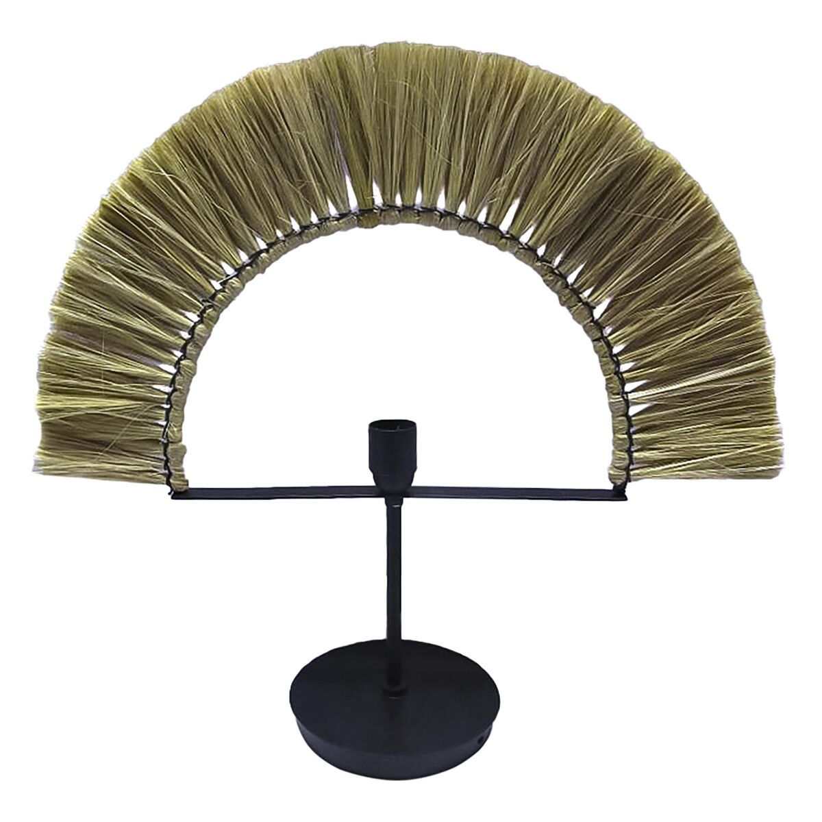 Lâmpada de mesa DKD Home Decor Natural Preto Ferro Jute (57 x 17 x 52 cm)