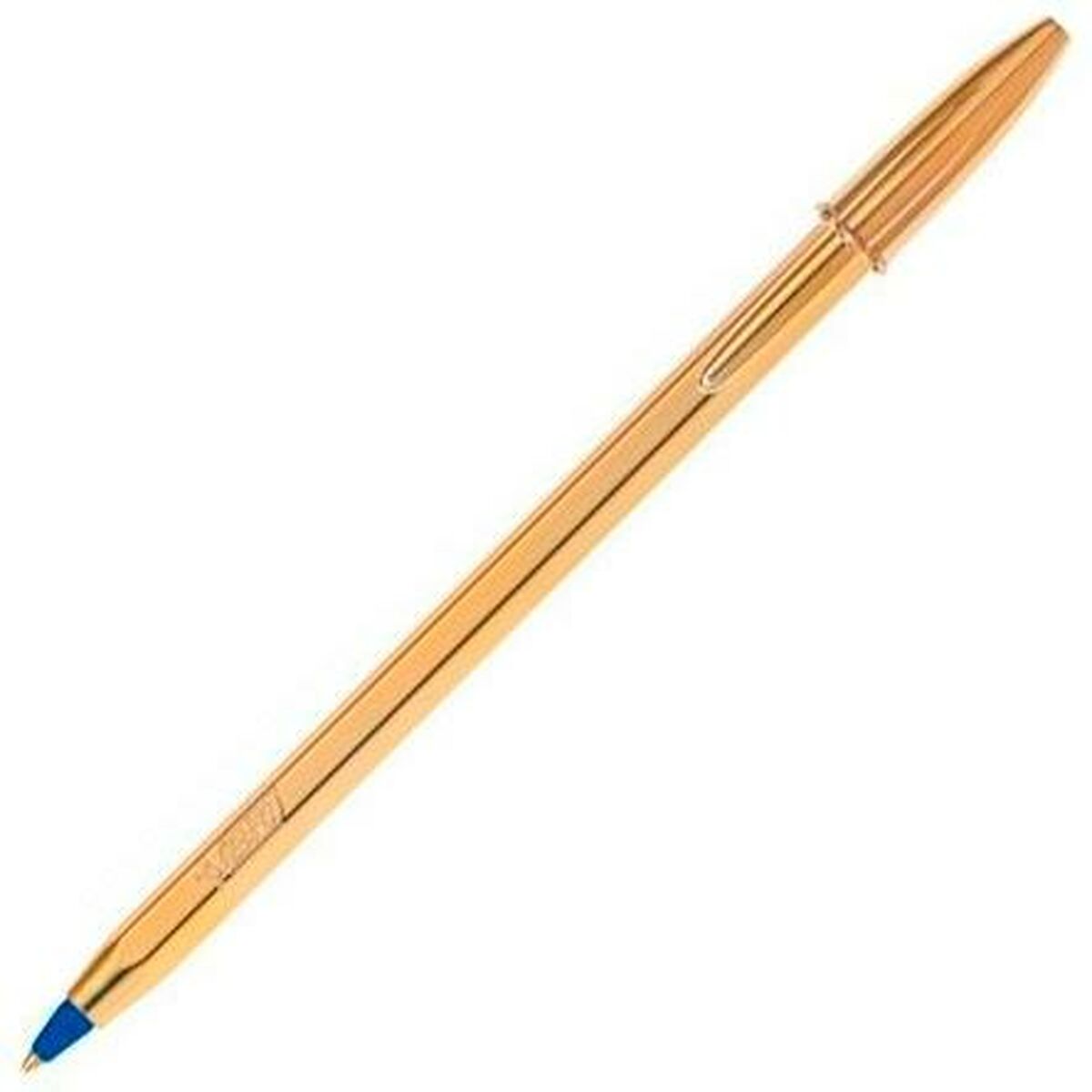 Caneta Bic Cristal Shine Dourado 0,32 mm Azul 20 Peças