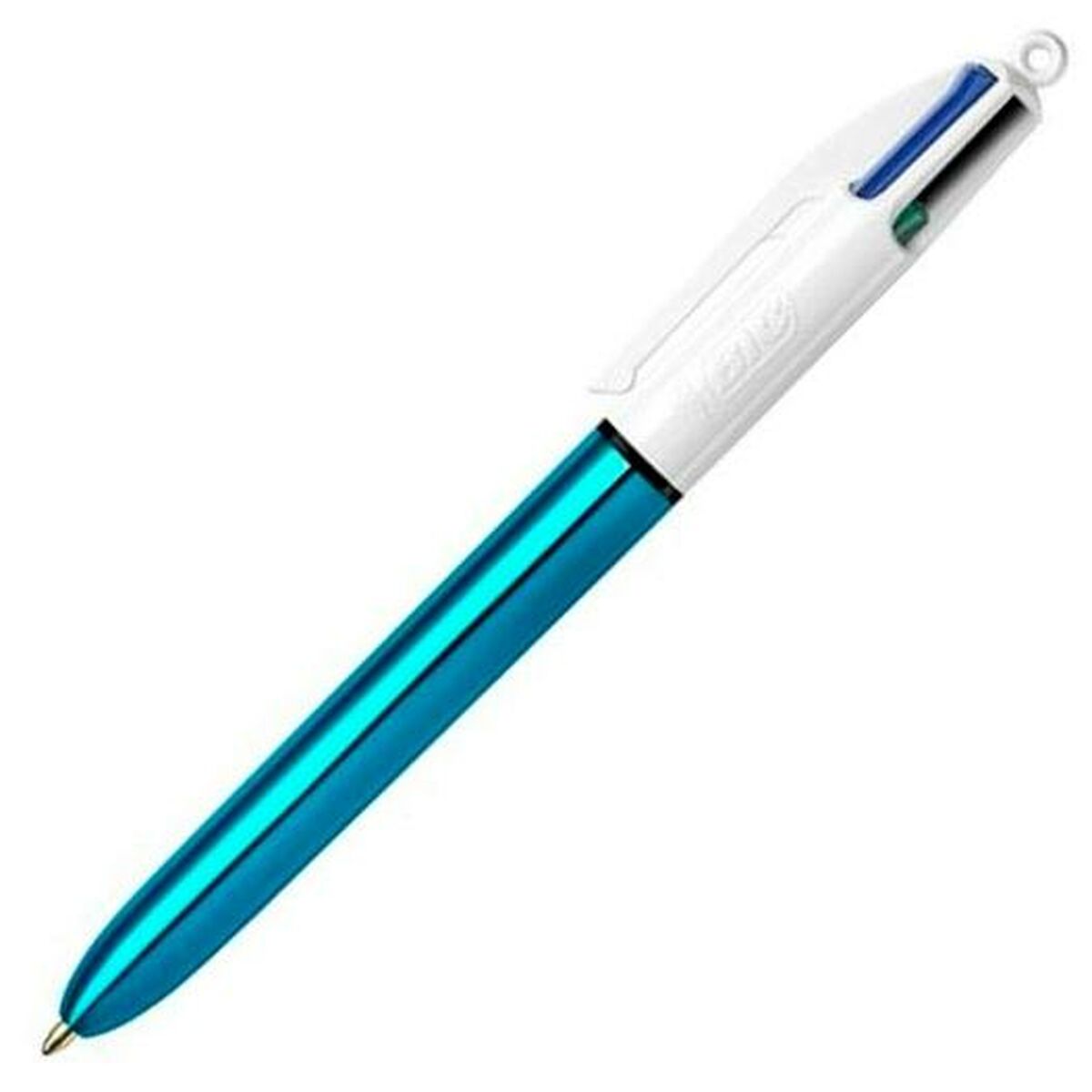 Caneta Bic Shine Silver Branco (12 Peças)
