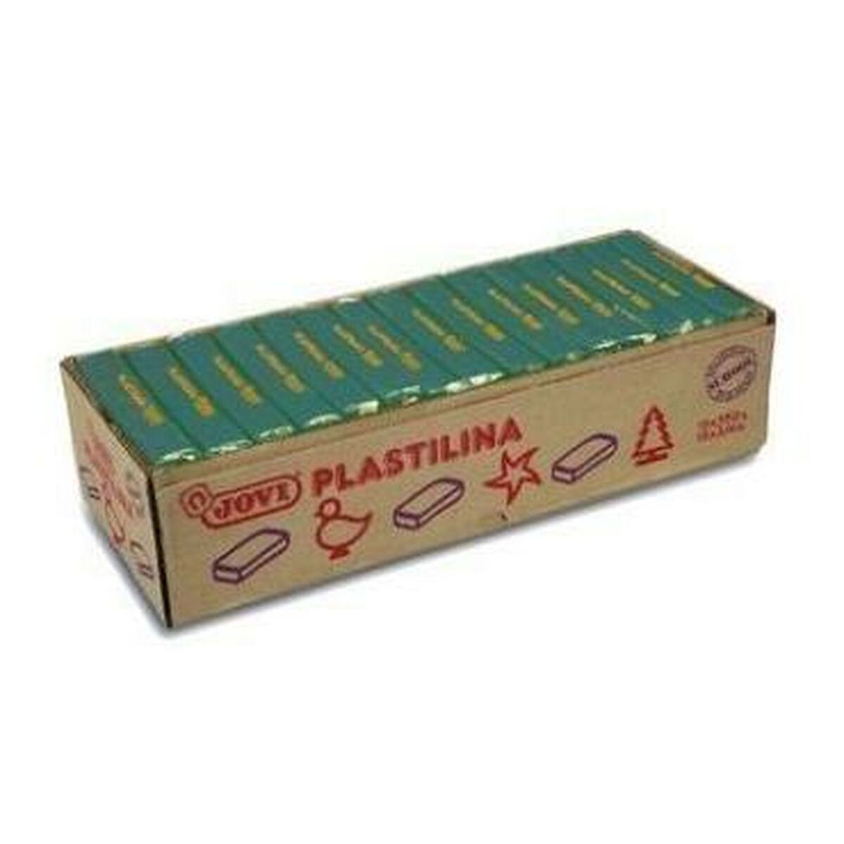 Plasticina Jovi School Verde-escuro (15 Peças)