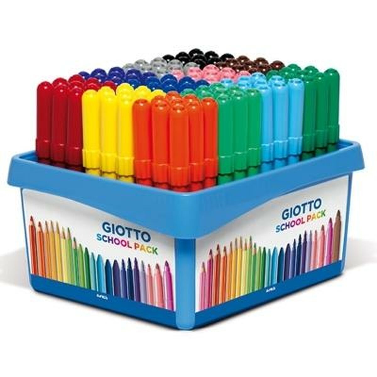 Conjunto de Canetas de Feltro Giotto TURBO MAXI SCHOOLPACK Multicolor 108 Peças