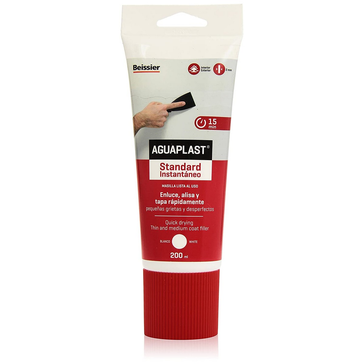 Massa de Vidraceiro Aguaplast Standard instantânea 200 ml Branco