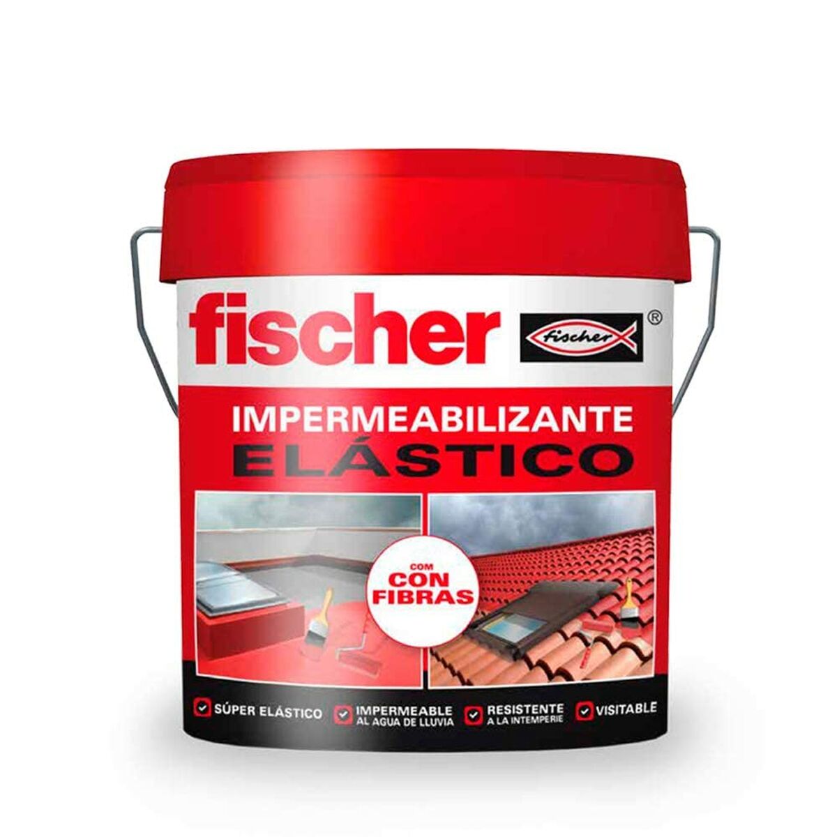 Impermeabilizante Fischer Elástico Vermelho 15 L