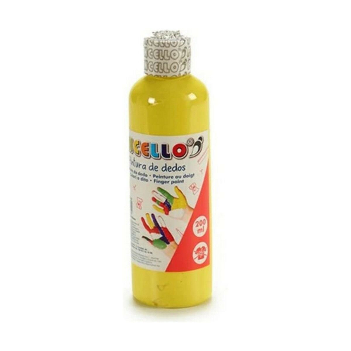Pintura de Dedos Pincello Amarelo 200 ml (12 Unidades)