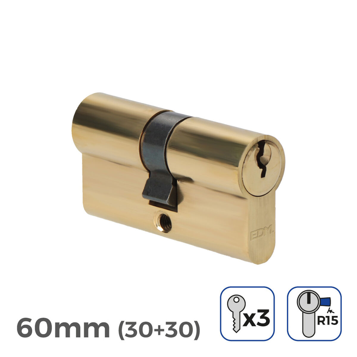 Fechadura EDM 85162 Dourado Latão
