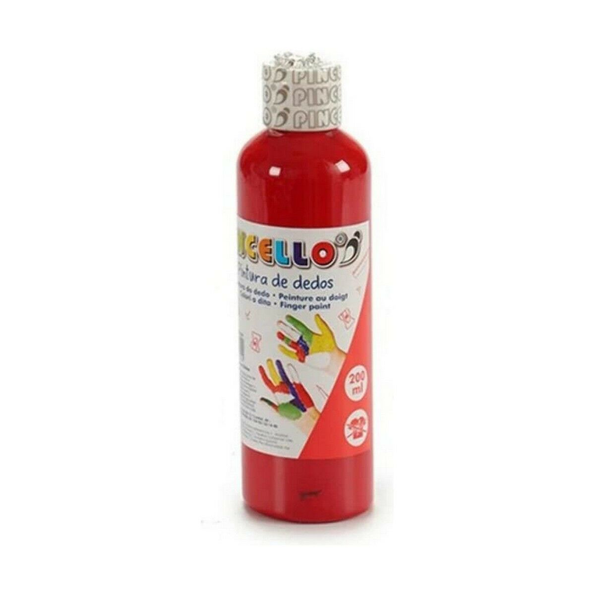 Pintura de Dedos Pincello Vermelho 200 ml (12 Unidades)