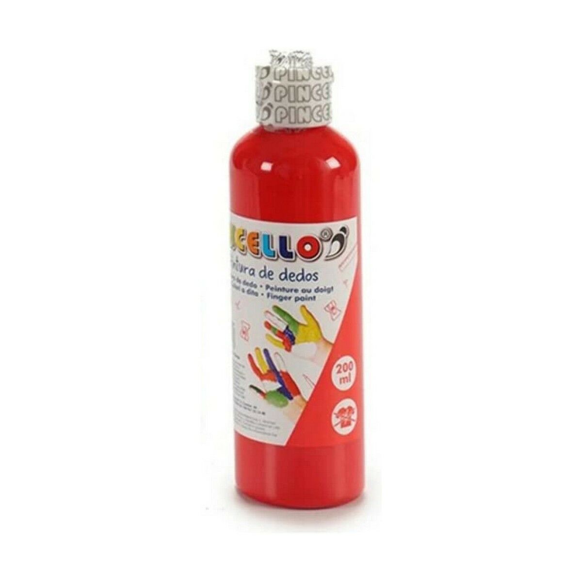 Pintura de Dedos Pincello Laranja 200 ml (12 Unidades)