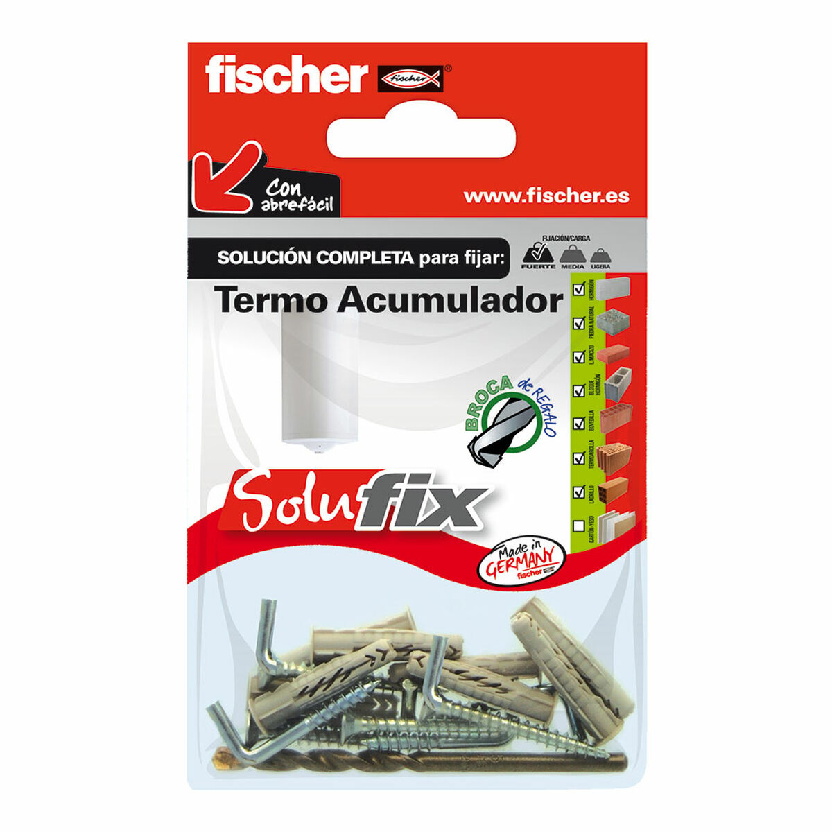 Buchas e parafusos Fischer