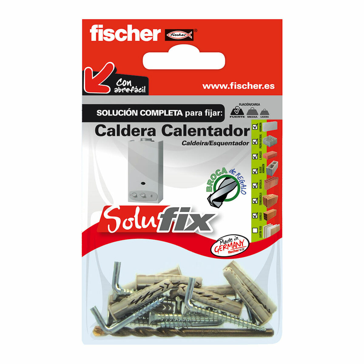 Buchas e parafusos Fischer