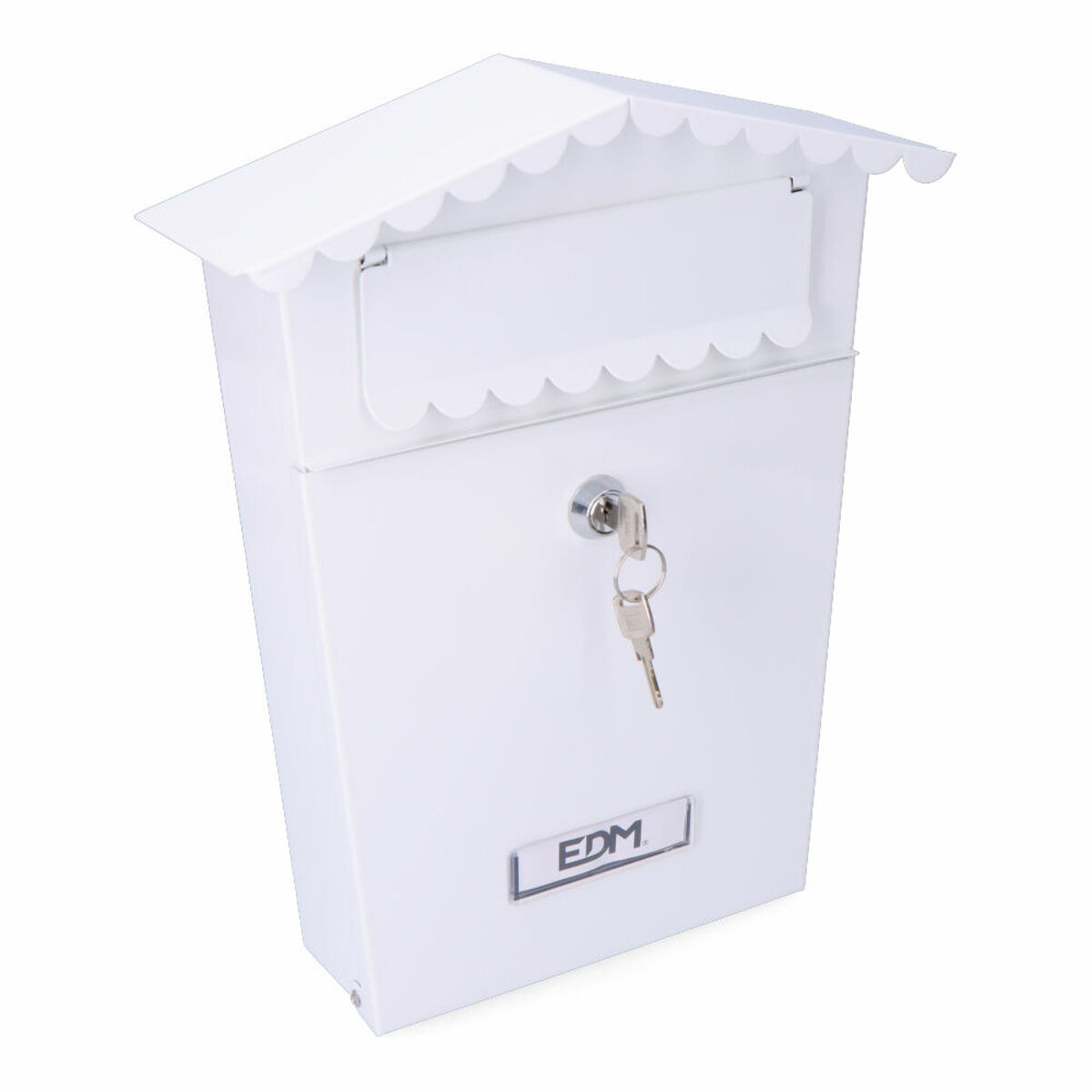 Caixa de correio EDM 85802 House Branco Aço 21 x 6 x 30 cm