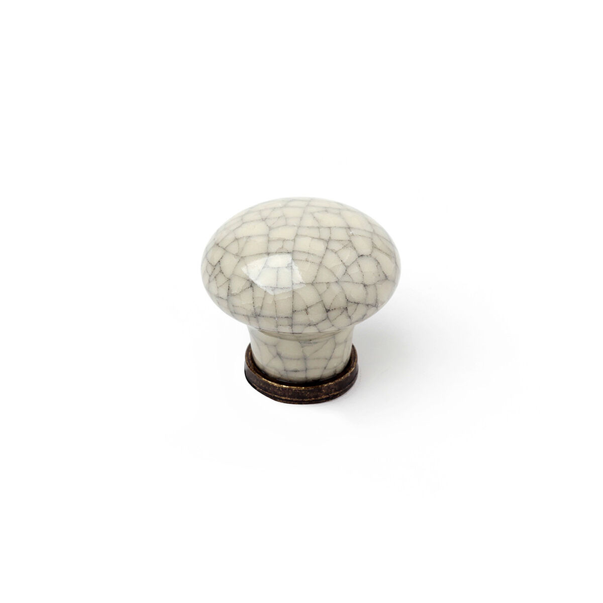 Manípulo Rei 818 Branco Metal Desgastado Ø 30 x 27 mm (2 Unidades)