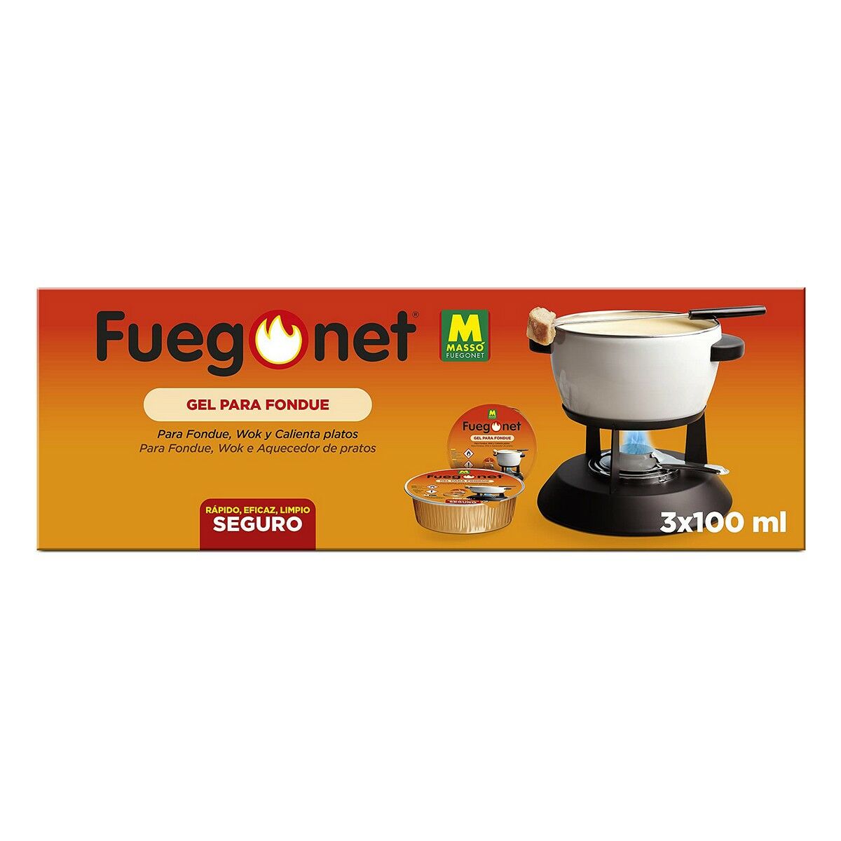 Líquido de Ignição Massó 3 x 100 ml Gel Fondue