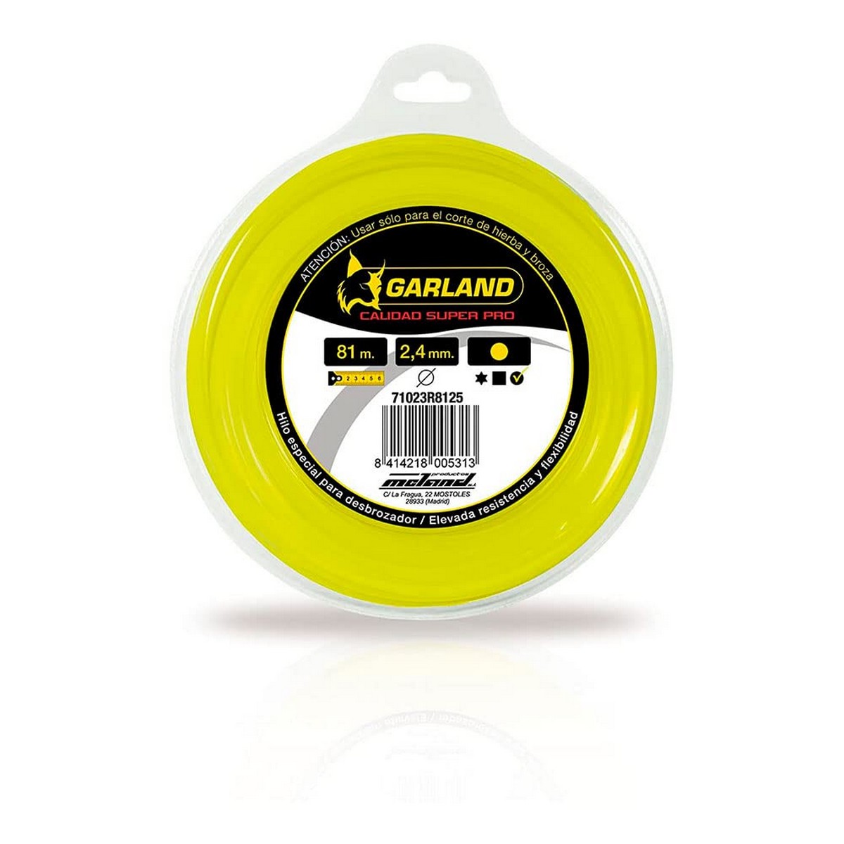 Fio para corte Garland 71023r8125 Ø 2,4 mm Redondo 8 m Nylon