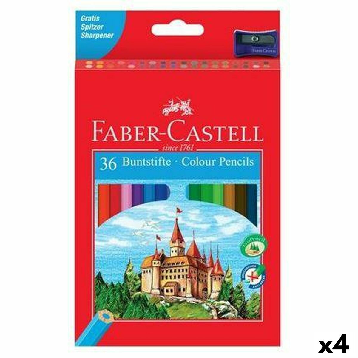 Lápis de cores Faber-Castell Multicolor 4 Peças