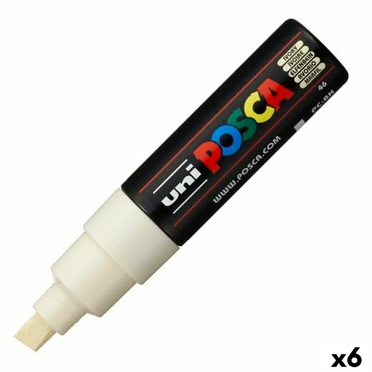 Rotuladores POSCA PC-8K Marfim (6 Unidades)