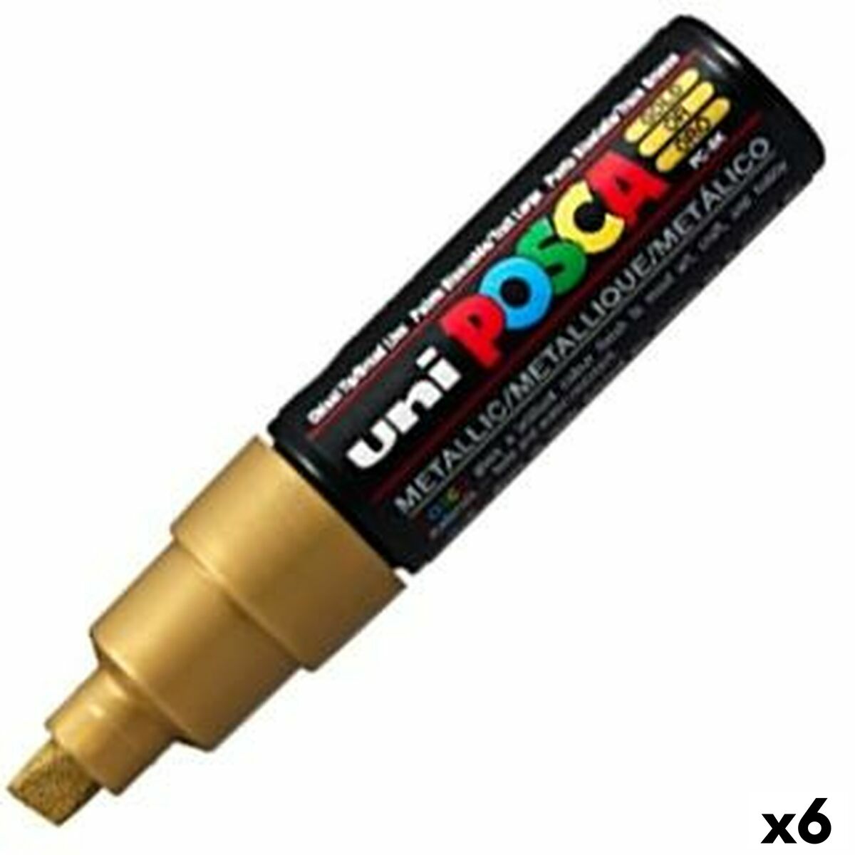 Rotuladores POSCA PC-8K Dourado 6 Unidades