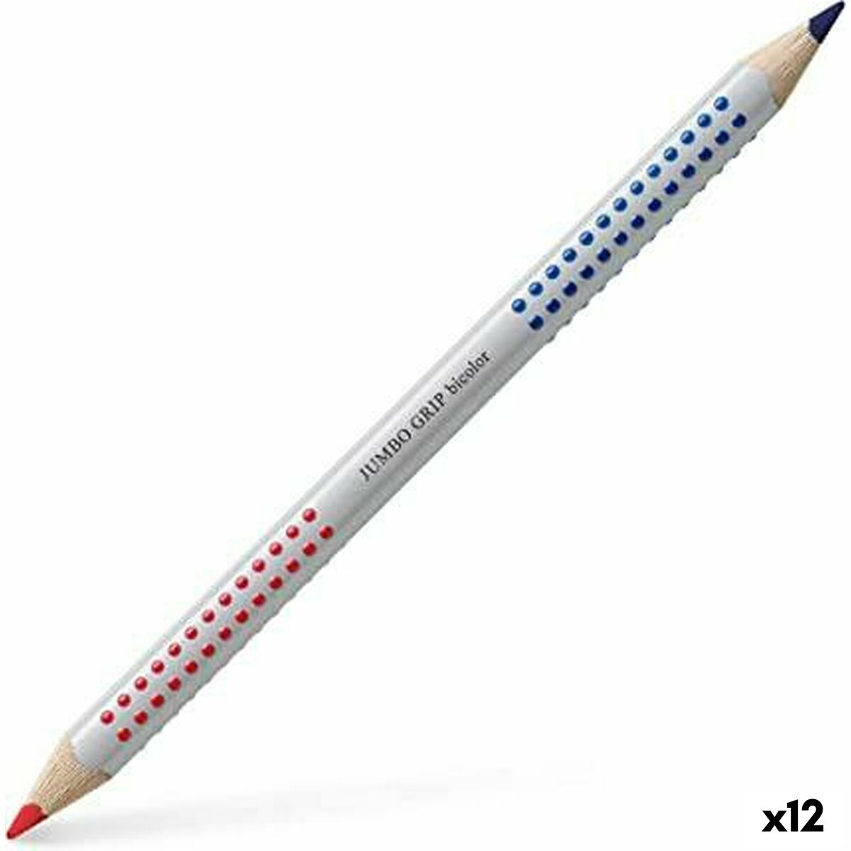 Lápis de cores Faber-Castell Jumbo Azul Vermelho (12 Unidades)