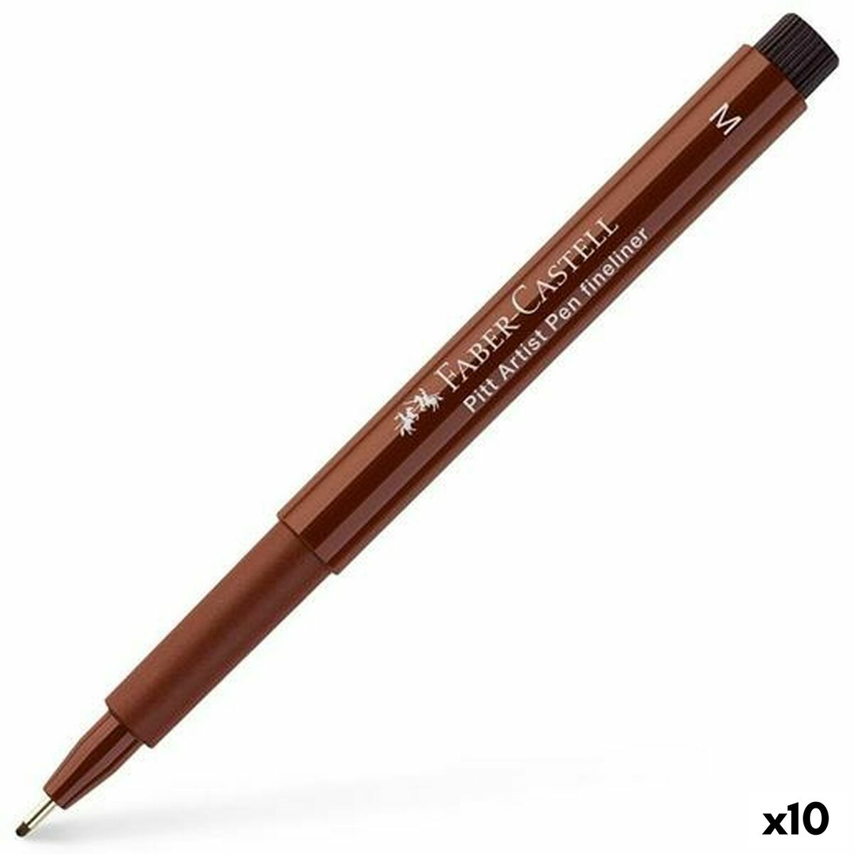 Rotulador permanente Faber-Castell Pitt Artist Castanho (10 Unidades)