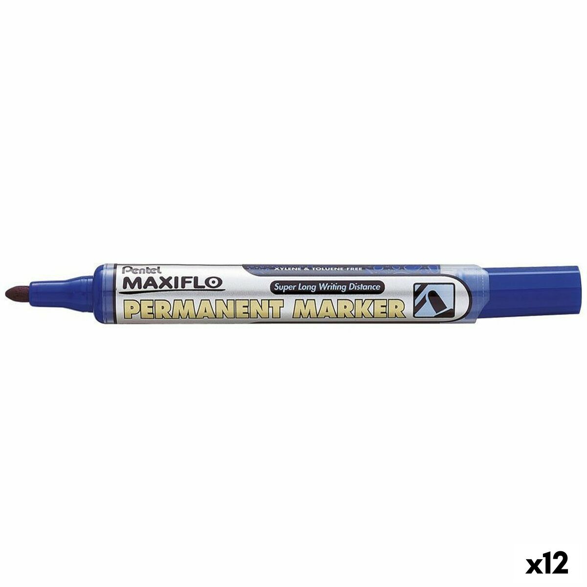Rotulador permanente Pentel Maxiflo NLF50 Azul 12 Peças (12 Unidades)
