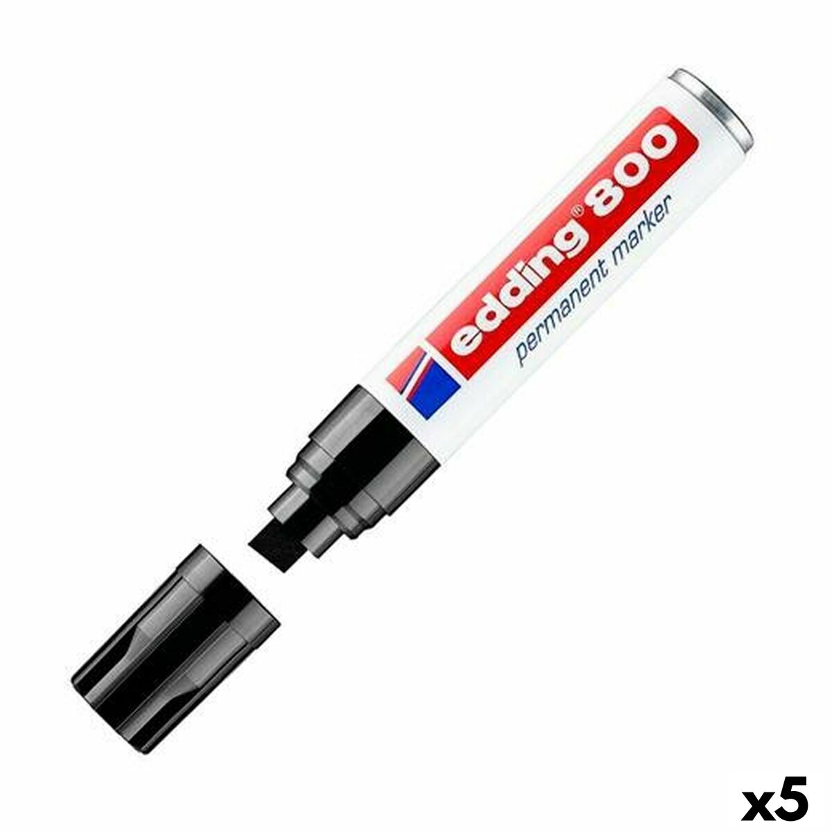 Rotulador permanente Edding 800 Preto (5 Unidades)