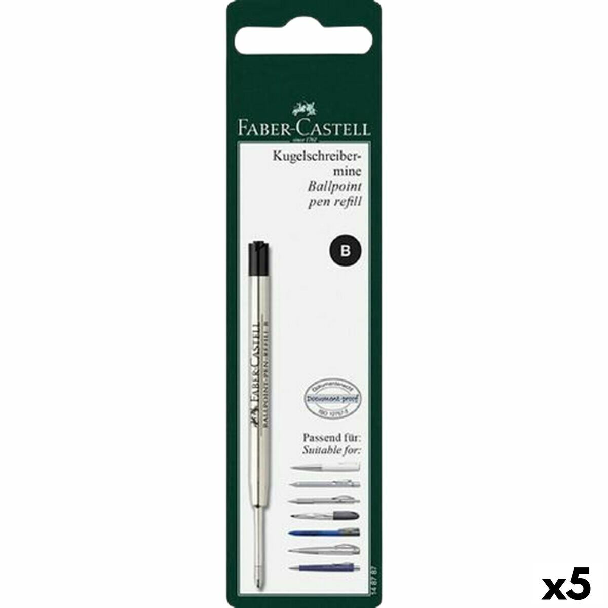 Peças sobresselentes Faber-Castell Caneta Preto (5 Unidades)