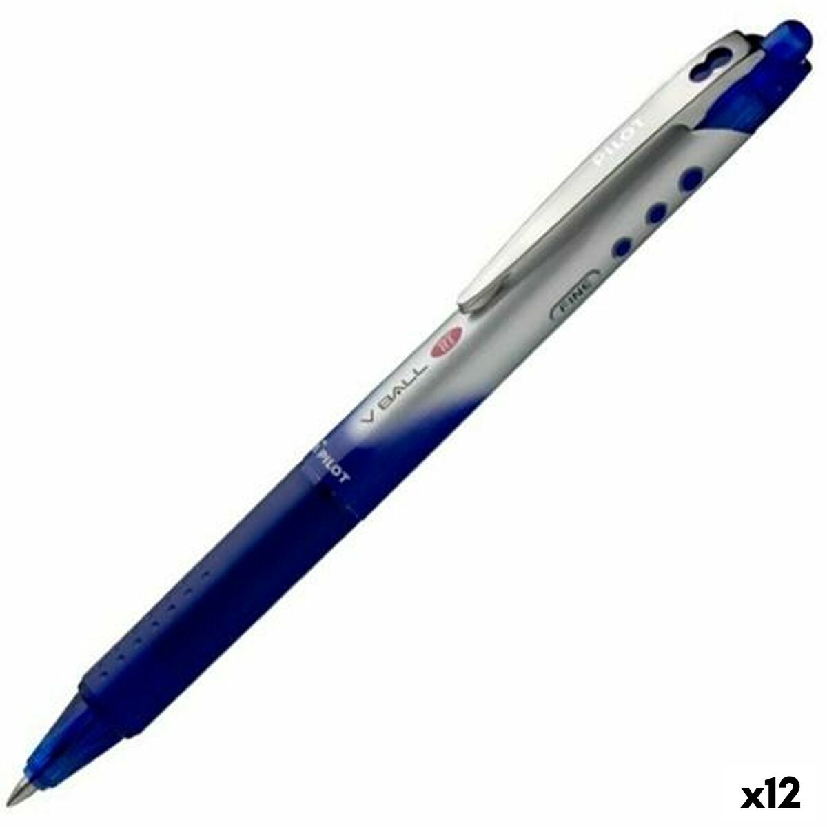 Caneta Roller Pilot V-BALL 07 RT 0,7 mm Azul 0,5 mm (12 Unidades)