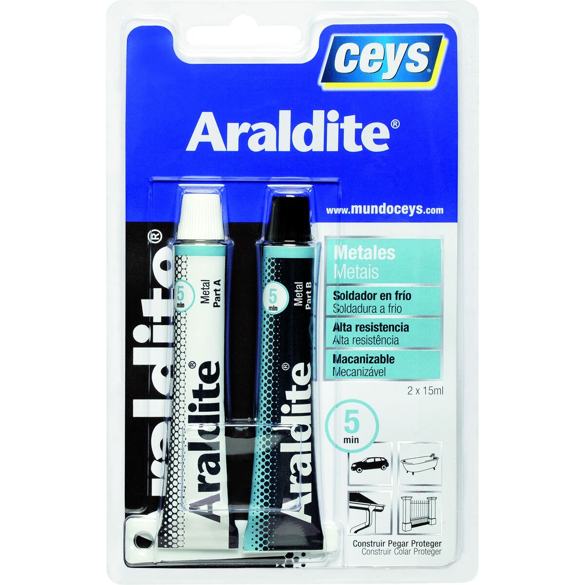 Soldagem a frio Ceys Araldite Metal
