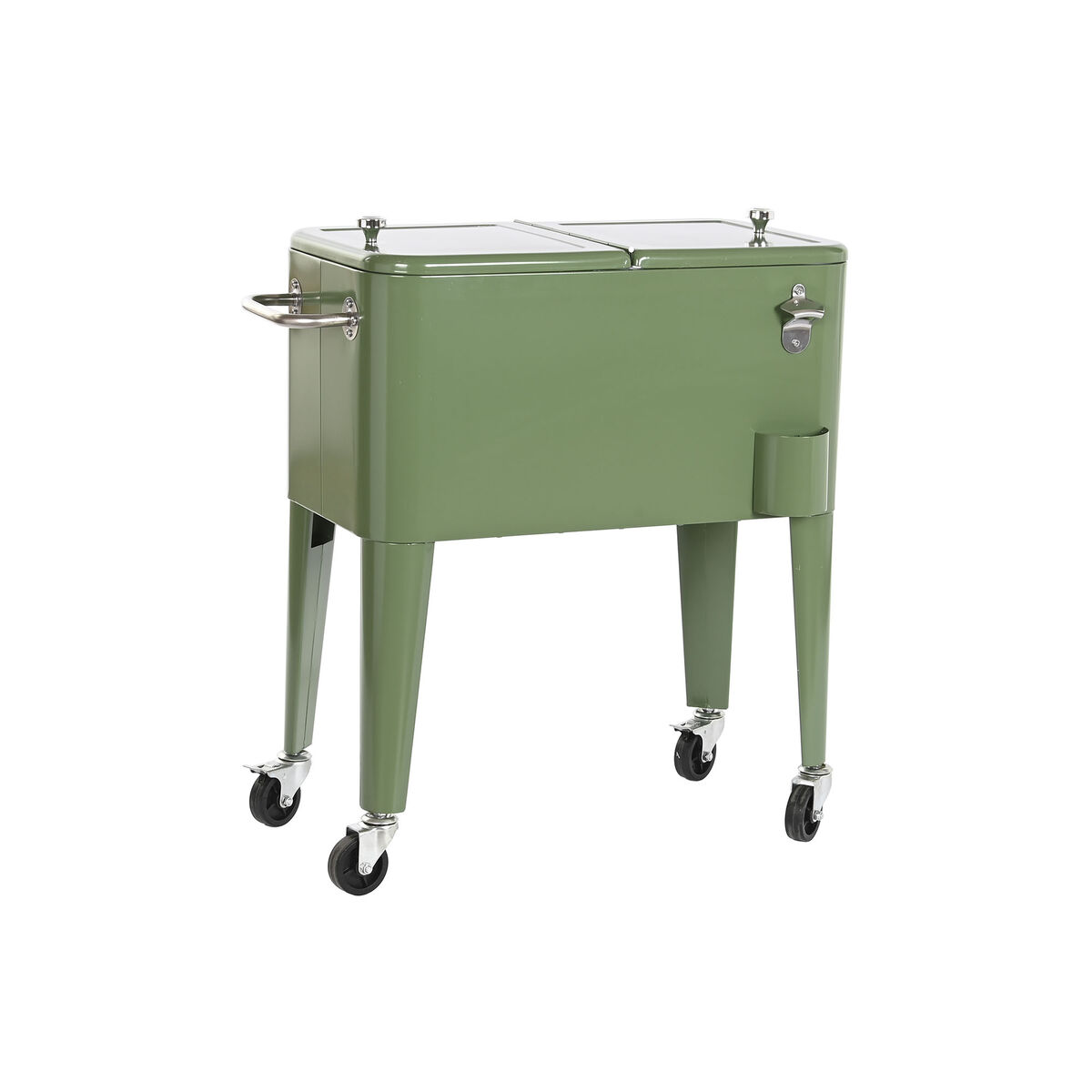 Frigorífico Portátil DKD Home Decor 74 x 43 x 80 cm Aço Verde Polipropileno 56 L