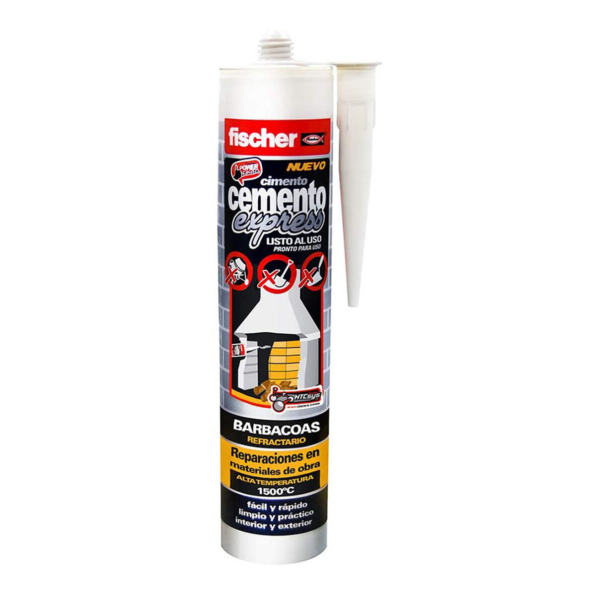 Cimento Fischer 514853 300 ml 310 ml Cinzento Transparente Cimento