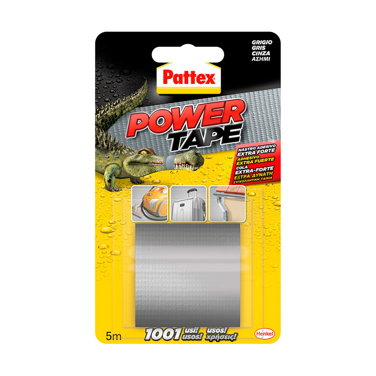 Fita americana Pattex power tape Cinzento (5 m x 50 cm)