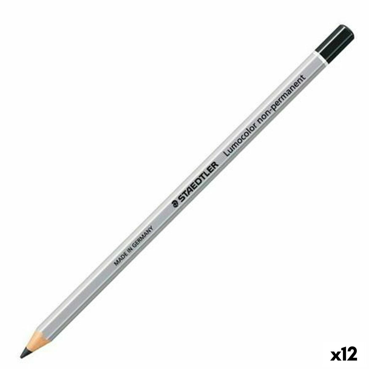 Lápis de cores Staedtler Non-Permanent Preto (12 Unidades)