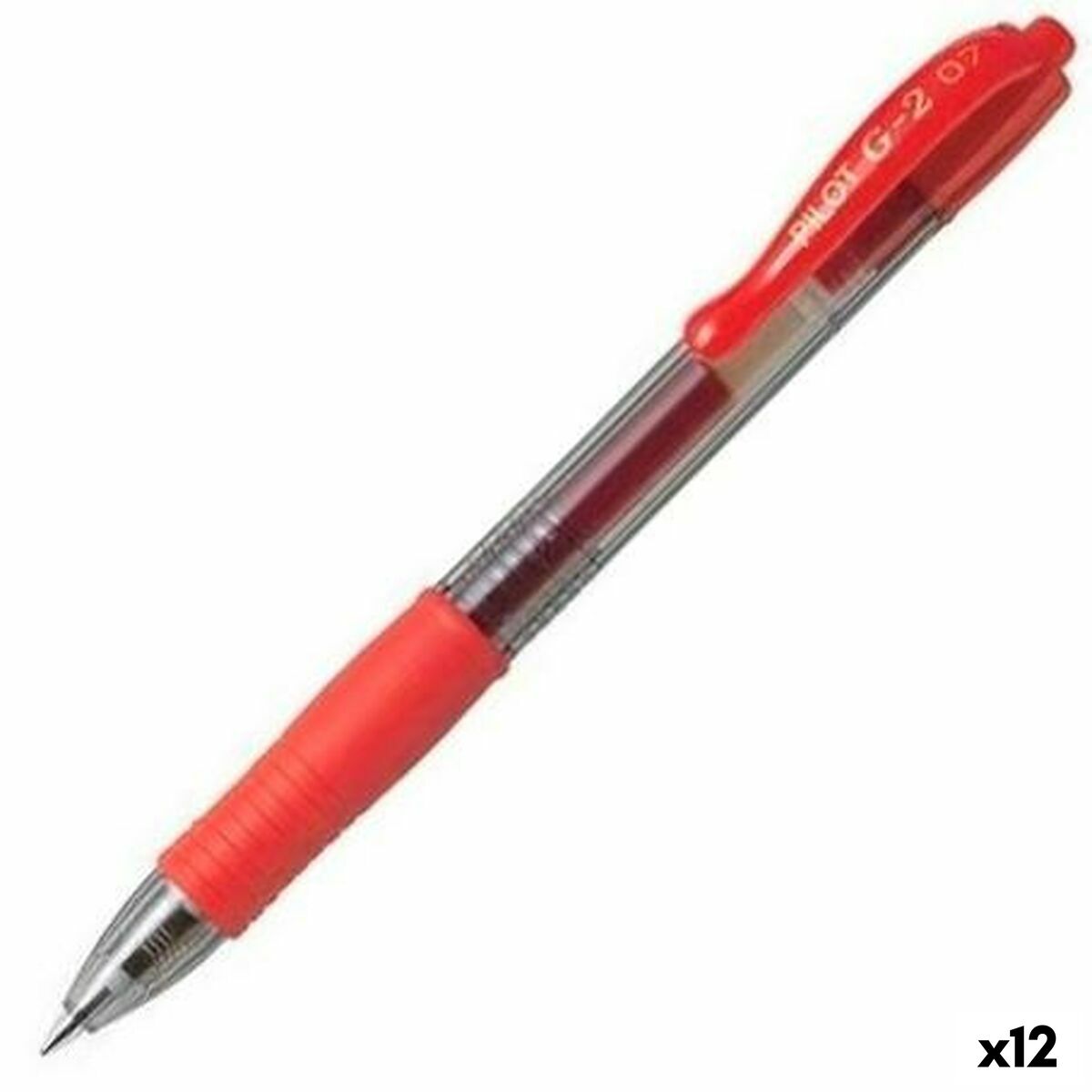 Esferográfica de gel Pilot G-2 07 Vermelho 0,4 mm (12 Unidades)