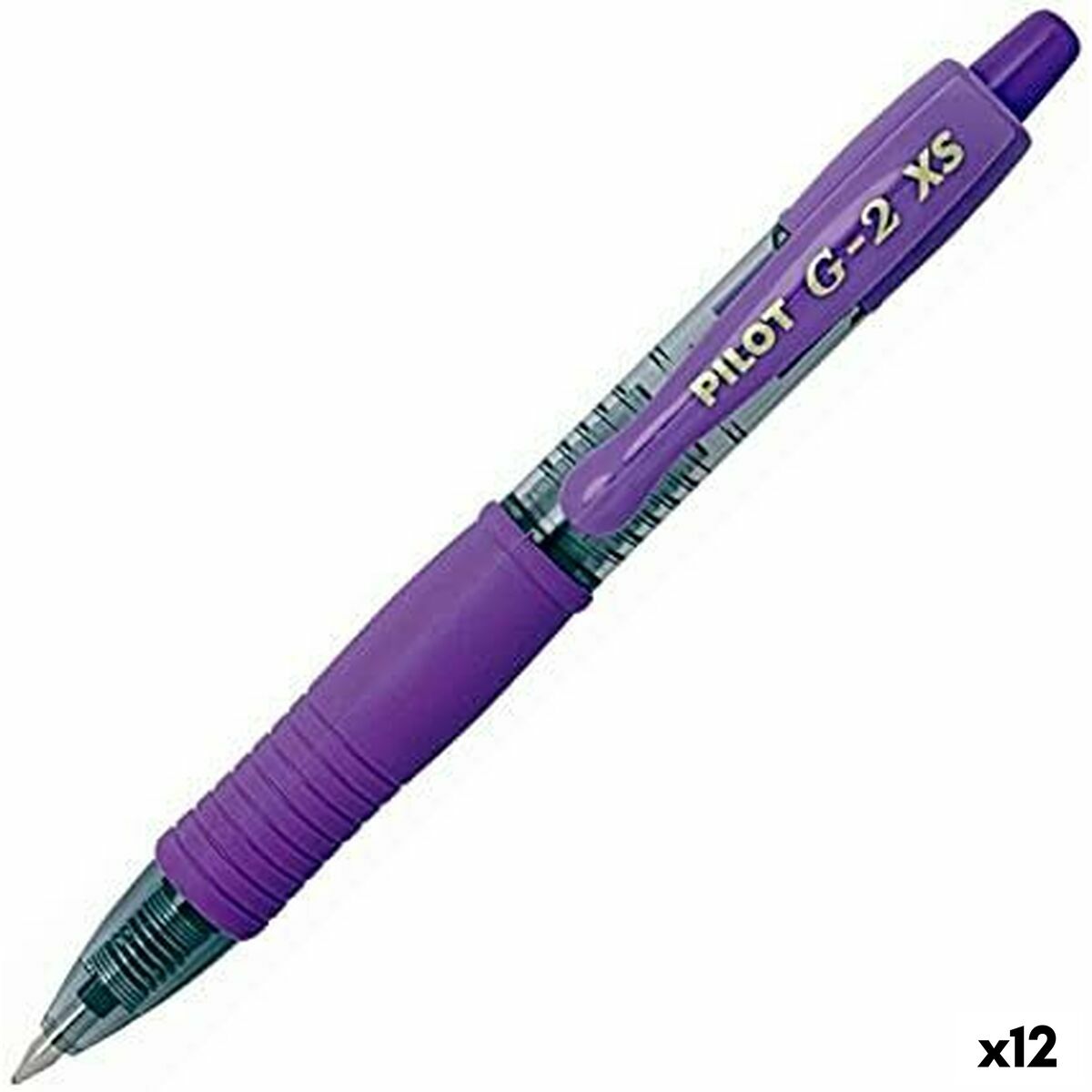 Caneta Roller Pilot G-2 XS Retrátil Violeta 0,4 mm (12 Unidades)