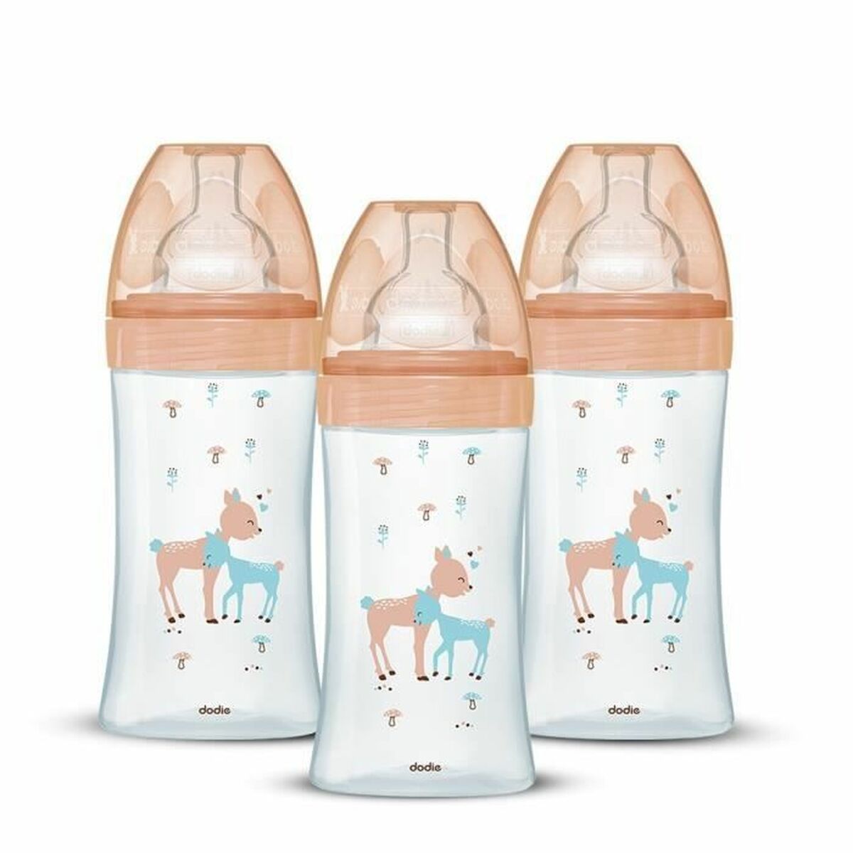 Conjunto de biberões Dodie 3 uds