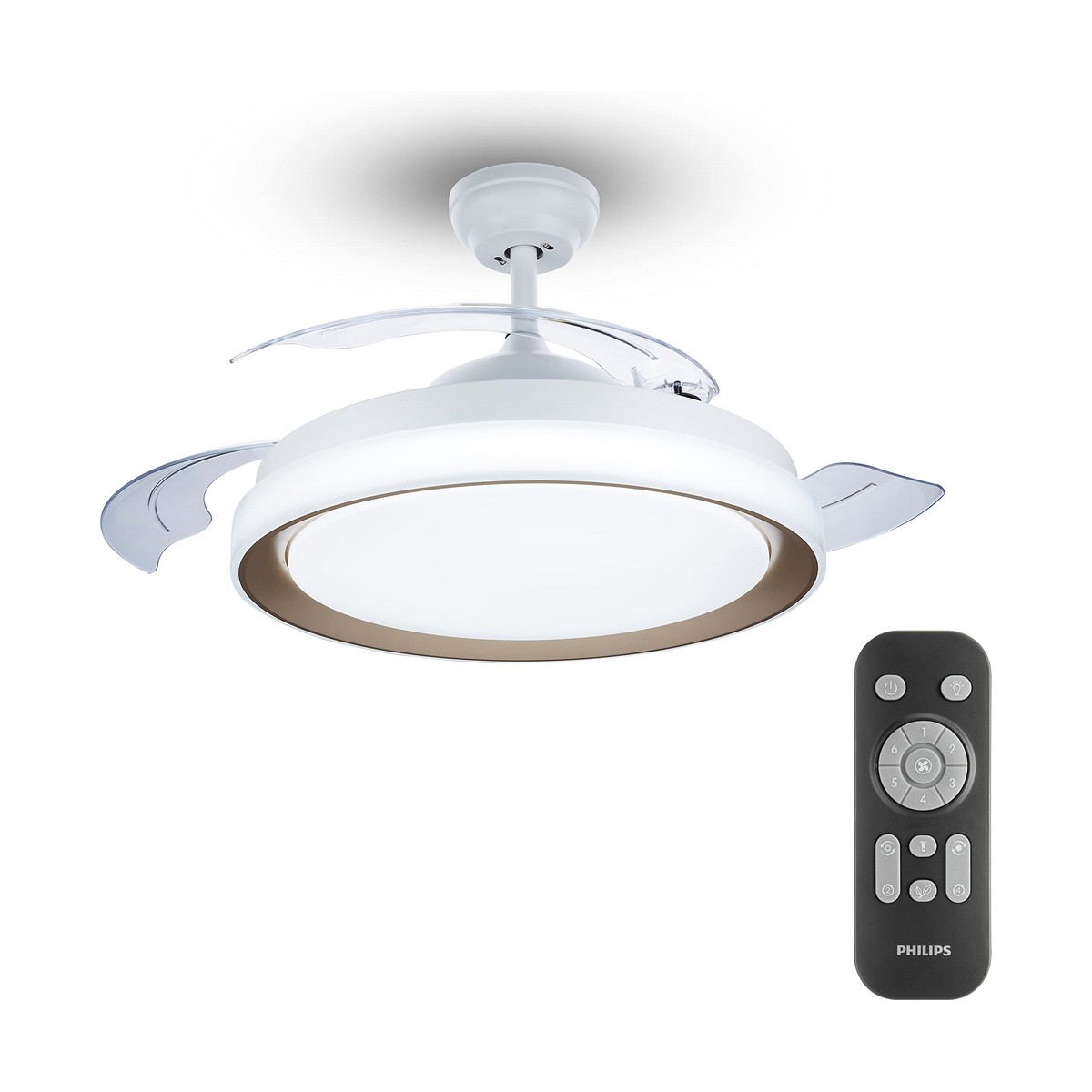 Ventilador de Teto com Luz Philips Atlas Dourado 35 W 28 W 4500 Lm (2700 K)
