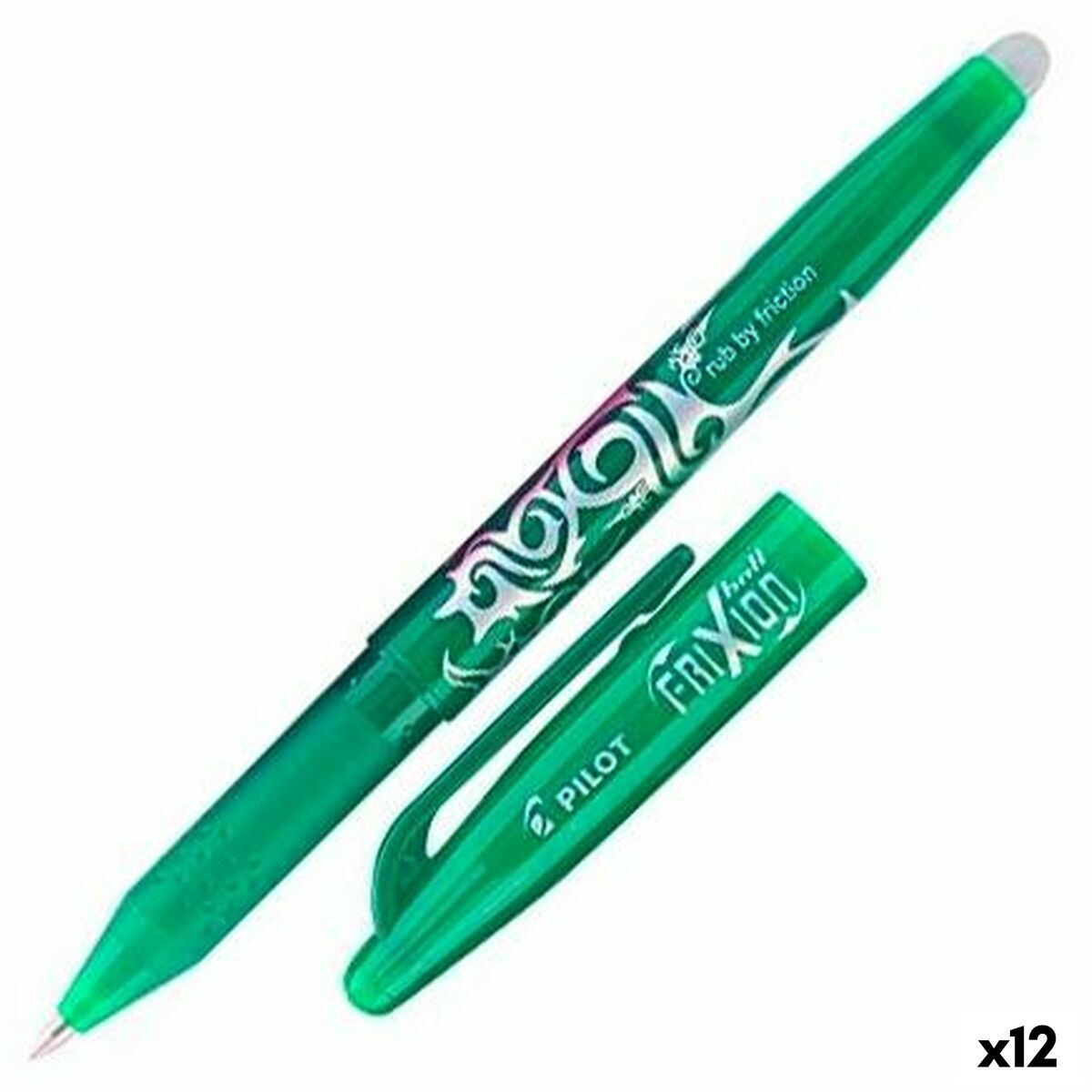 Caneta Pilot Frixion Ball Tinta apagável Verde 0,5 mm 0,7 mm (12 Unidades)