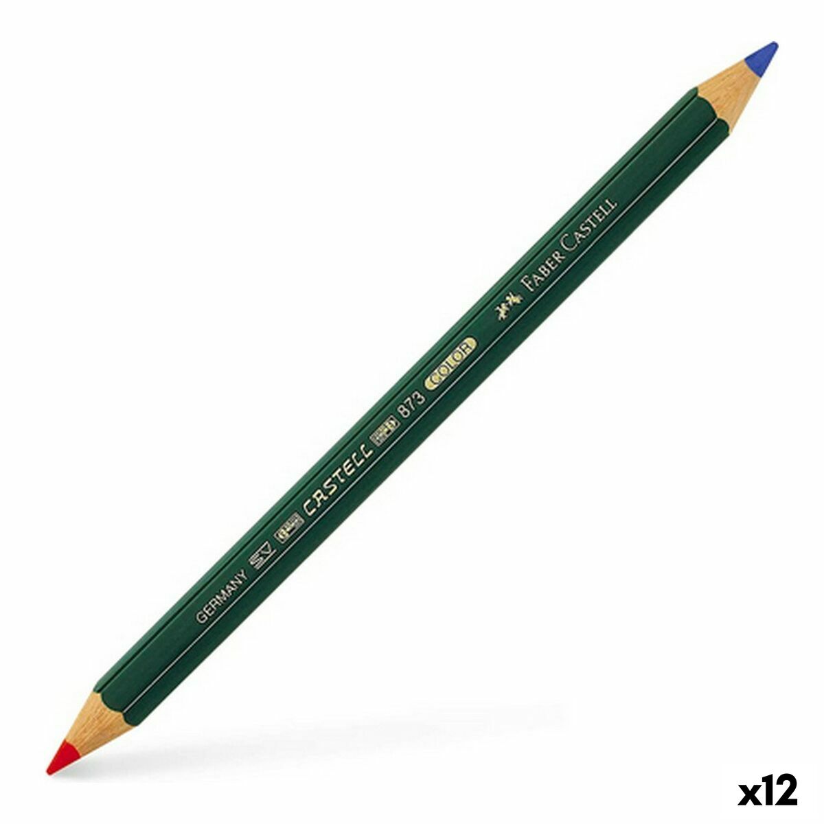Lápis Faber-Castell 873 Color Azul Vermelho (12 Unidades)