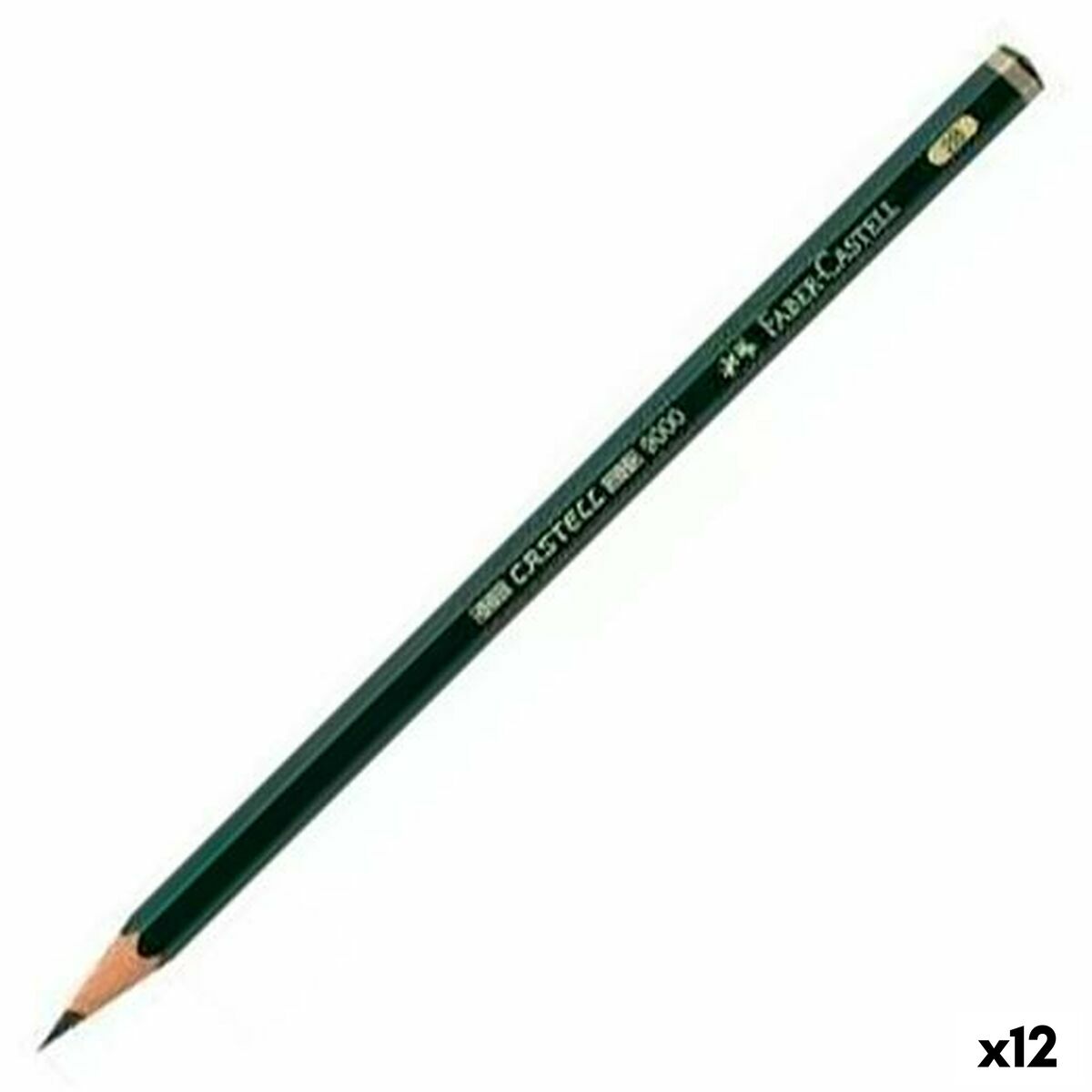 Lápis Faber-Castell 9000 Ecológico Sextavado 2B (12 Unidades)