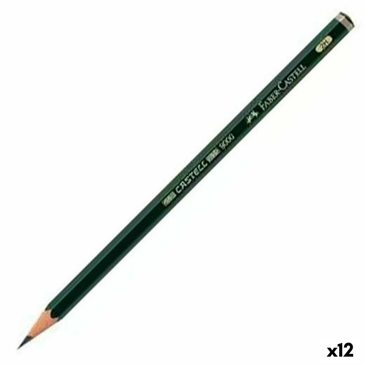 Lápis Faber-Castell 9000 Ecológico Sextavado 2H (12 Unidades)