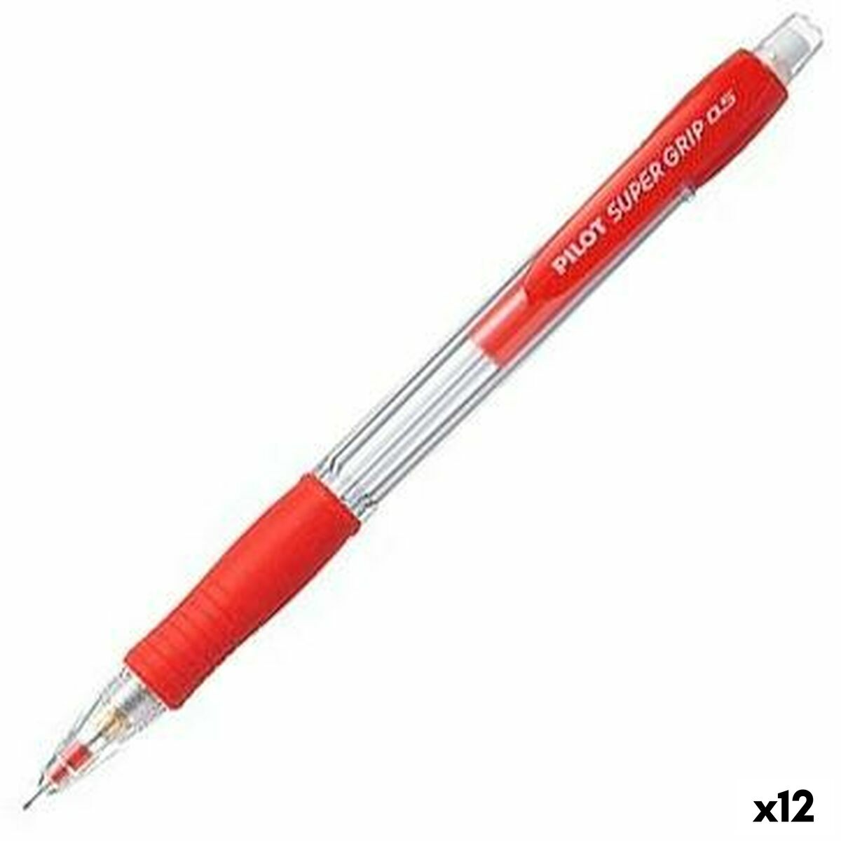 Porta-minas Pilot Super Grip Vermelho 0,5 mm (12 Unidades)