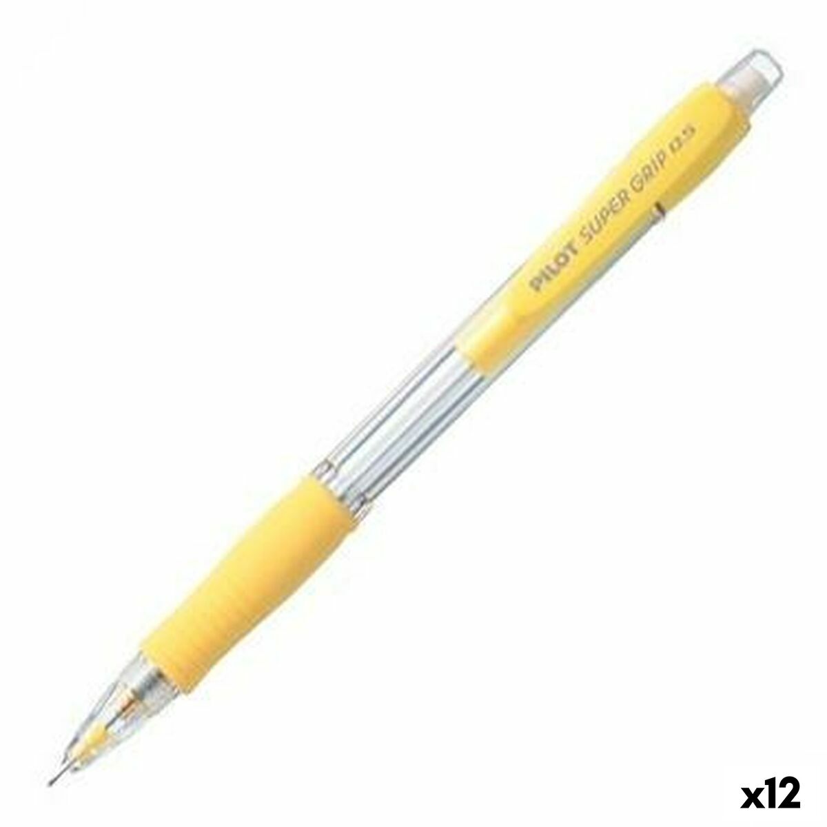 Porta-minas Pilot Super Grip Amarelo 0,5 mm (12 Unidades)