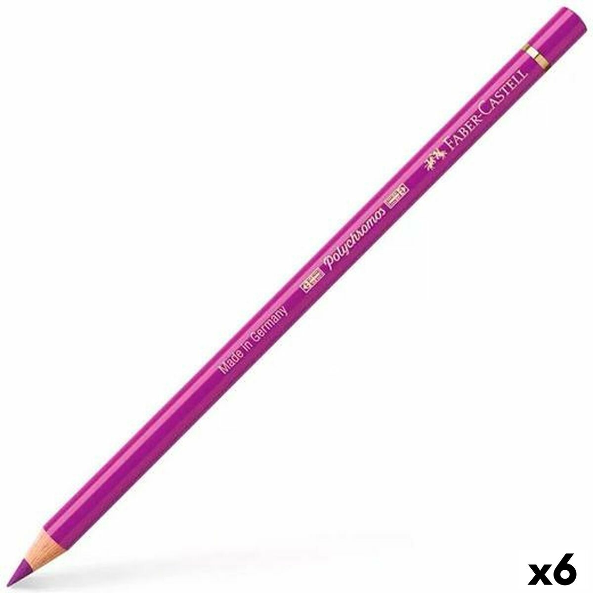 Lápis de cores Faber-Castell Polychromos Vermelho Carmesim 6 Peças