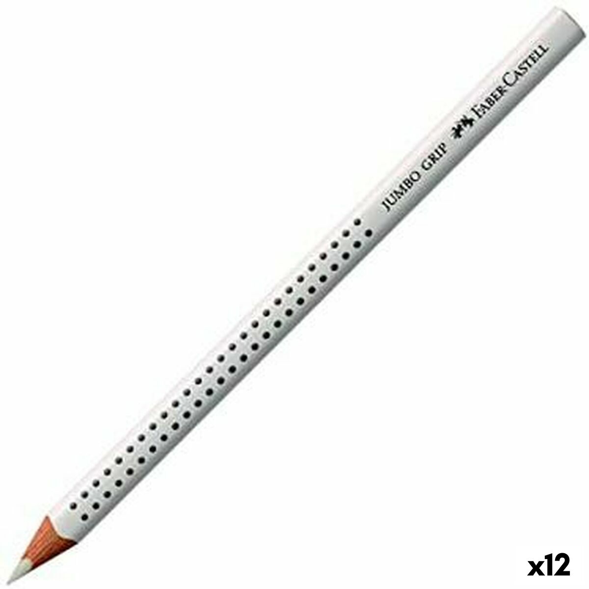 Lápis de cores Faber-Castell Jumbo Grip Branco (12 Unidades)